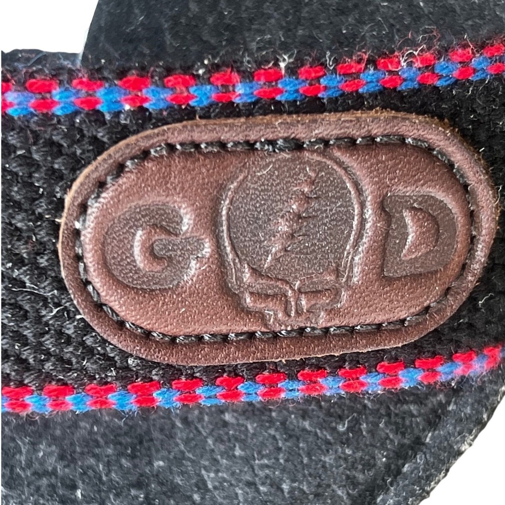 Grateful Dead Dead Tread Leather Sandals Mens 7 Womens 9 Festival Y2K Hippie VTG - Picture 4 of 16